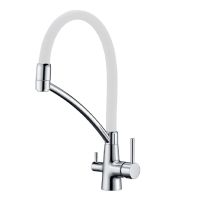FABIANO Смеситель для кухни на две воды двухрычажный FKM 31.10 Chrome White (8231.403.0061)